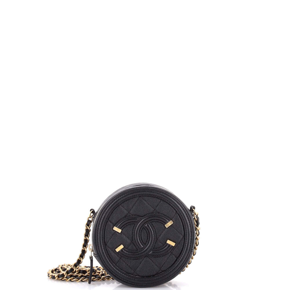 Chanel Filigree Round Clutch With Chain #268057C30B